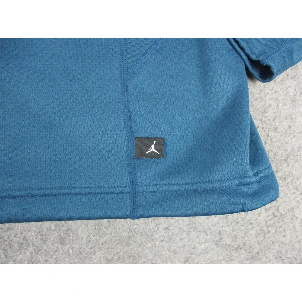 Jordan Sweater Mens Extra Large Blue Thermal Fleece Lined Quarter Zip Sweatshirt